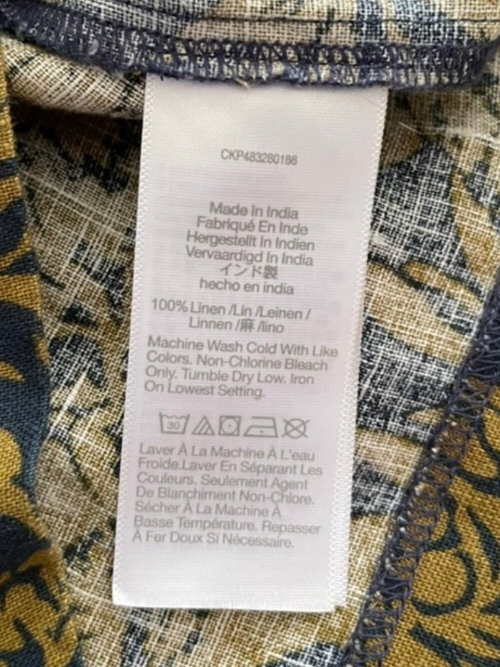 Madewell Scoopneck Crop Tank 100% Linen Size 4 Floral Print NWT - Picture 11 of 13